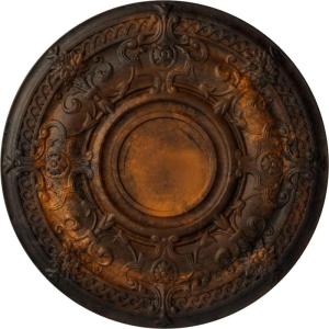 image33 78OD x 1 38P Dauphine Ceiling Medallion Fits Canopies up to 13 14HandPainted Rust