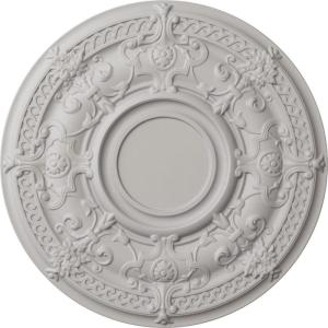 image33 78OD x 1 38P Dauphine Ceiling Medallion Fits Canopies up to 13 14HandPainted Ultra Pure White