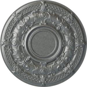 image33 78OD x 1 38P Dauphine Ceiling Medallion Fits Canopies up to 13 14Handpainted Platinum