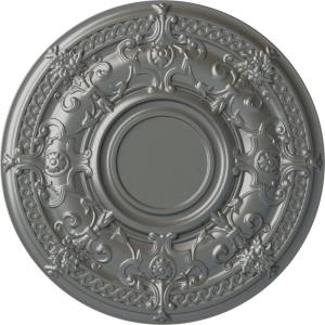 image33 78OD x 1 38P Dauphine Ceiling Medallion Fits Canopies up to 13 14Handpainted Silver