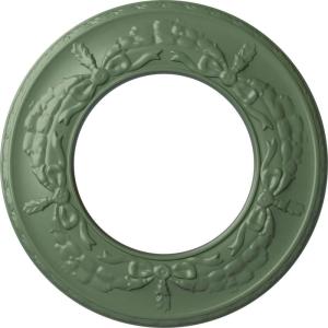 imageEkena Millwork 13 14OD x 7 18ID x 78P Salem Ceiling Medallion Fits Canopies up to 7 18Athenian Green Flat Finish