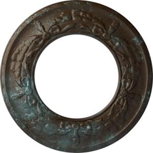 imageEkena Millwork 13 14OD x 7 18ID x 78P Salem Ceiling Medallion Fits Canopies up to 7 18Bronze Blue Patina Metallic Series