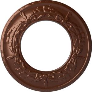 imageEkena Millwork 13 14OD x 7 18ID x 78P Salem Ceiling Medallion Fits Canopies up to 7 18Copper Penny Metallic Series