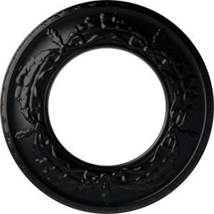 imageEkena Millwork 13 14OD x 7 18ID x 78P Salem Ceiling Medallion Fits Canopies up to 7 18Jet Black Flat Finish