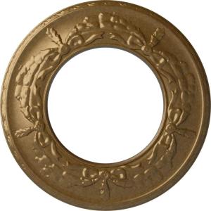 imageEkena Millwork 13 14OD x 7 18ID x 78P Salem Ceiling Medallion Fits Canopies up to 7 18Pale Gold Metallic Series