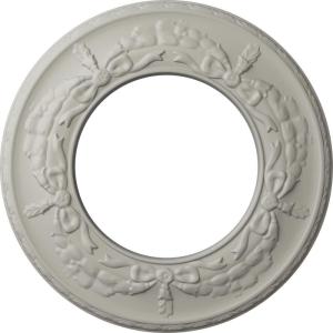 imageEkena Millwork 13 14OD x 7 18ID x 78P Salem Ceiling Medallion Fits Canopies up to 7 18Pot of Cream Flat Finish