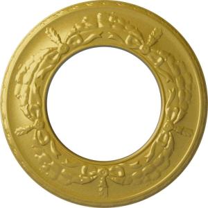 imageEkena Millwork 13 14OD x 7 18ID x 78P Salem Ceiling Medallion Fits Canopies up to 7 18Rich Gold Metallic Series
