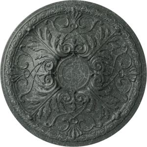imageEkena Millwork 26OD x 3P Tristan Ceiling Medallion Fits Canopies up to 5 12Athenian Green Crackle Flat Finish