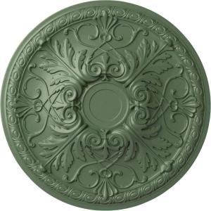 imageEkena Millwork 26OD x 3P Tristan Ceiling Medallion Fits Canopies up to 5 12Athenian Green Flat Finish
