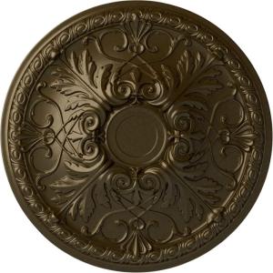 imageEkena Millwork 26OD x 3P Tristan Ceiling Medallion Fits Canopies up to 5 12Brass Metallic Series