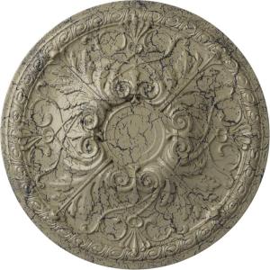 imageEkena Millwork 26OD x 3P Tristan Ceiling Medallion Fits Canopies up to 5 12Castle Stone Crackle Flat Finish