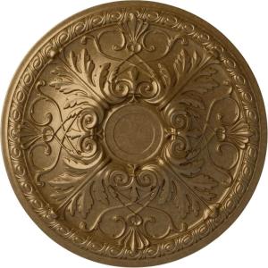 imageEkena Millwork 26OD x 3P Tristan Ceiling Medallion Fits Canopies up to 5 12Pale Gold Metallic Series
