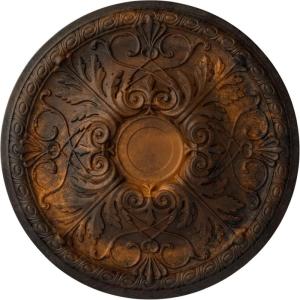 imageEkena Millwork 26OD x 3P Tristan Ceiling Medallion Fits Canopies up to 5 12Rust Metallic Series