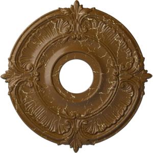 imageEkena Millwork CM18ATSTCDecorative Ceiling Medallions Modeled After Original Historical Patterns amp Designs Smokey Topaz CrackleSmokey Topaz Crackle Flat Finish