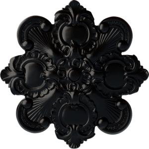 imageEkena Millwork CM18KA 18 18Inch OD x 1 12Inch ID x 1 14Inch Katheryn Ceiling MedallionJet Black Flat Finish