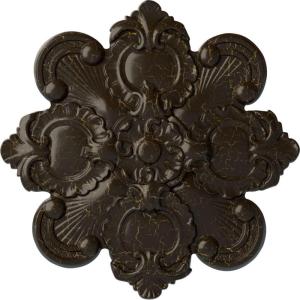 imageEkena Millwork CM18KA 18 18Inch OD x 1 12Inch ID x 1 14Inch Katheryn Ceiling MedallionStone Hearth Crackle Flat Finish
