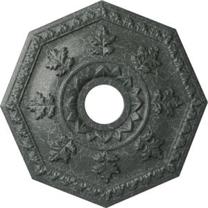 imageEkena Millwork CM18NT 18Inch OD x 3 12Inch ID x 1 12Inch Nottingham Ceiling MedallionAthenian Green Crackle Flat Finish