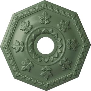 imageEkena Millwork CM18NT 18Inch OD x 3 12Inch ID x 1 12Inch Nottingham Ceiling MedallionAthenian Green Flat Finish