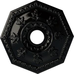 imageEkena Millwork CM18NT 18Inch OD x 3 12Inch ID x 1 12Inch Nottingham Ceiling MedallionBlack Pearl Metallic Series