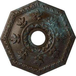 imageEkena Millwork CM18NT 18Inch OD x 3 12Inch ID x 1 12Inch Nottingham Ceiling MedallionBronze Blue Patina Metallic Series