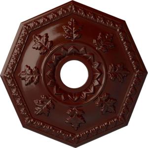 imageEkena Millwork CM18NT 18Inch OD x 3 12Inch ID x 1 12Inch Nottingham Ceiling MedallionBrushed Mahogany Flat Finish