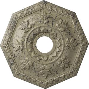 imageEkena Millwork CM18NT 18Inch OD x 3 12Inch ID x 1 12Inch Nottingham Ceiling MedallionCastle Stone Crackle Flat Finish