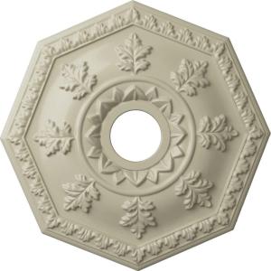 imageEkena Millwork CM18NT 18Inch OD x 3 12Inch ID x 1 12Inch Nottingham Ceiling MedallionClear Yellow Flat Finish