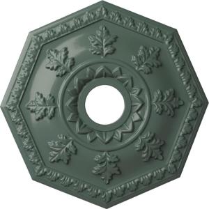 imageEkena Millwork CM18NT 18Inch OD x 3 12Inch ID x 1 12Inch Nottingham Ceiling MedallionCloud Burst Flat Finish