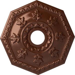 imageEkena Millwork CM18NT 18Inch OD x 3 12Inch ID x 1 12Inch Nottingham Ceiling MedallionCopper Penny Metallic Series