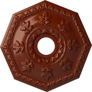 imageEkena Millwork CM18NT 18Inch OD x 3 12Inch ID x 1 12Inch Nottingham Ceiling MedallionFirebrick Flat Finish