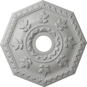 imageEkena Millwork CM18NT 18Inch OD x 3 12Inch ID x 1 12Inch Nottingham Ceiling MedallionFrost Flat Finish