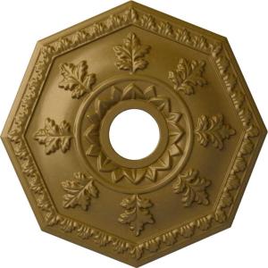 imageEkena Millwork CM18NT 18Inch OD x 3 12Inch ID x 1 12Inch Nottingham Ceiling MedallionGold Rush Metallic Series