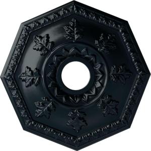 imageEkena Millwork CM18NT 18Inch OD x 3 12Inch ID x 1 12Inch Nottingham Ceiling MedallionNight Shade Flat Finish