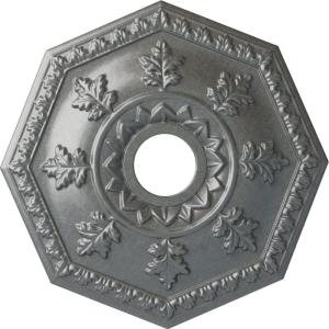 imageEkena Millwork CM18NT 18Inch OD x 3 12Inch ID x 1 12Inch Nottingham Ceiling MedallionPlatinum Metallic Series
