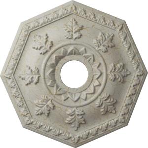 imageEkena Millwork CM18NT 18Inch OD x 3 12Inch ID x 1 12Inch Nottingham Ceiling MedallionPot of Cream Crackle Flat Finish