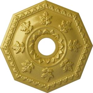 imageEkena Millwork CM18NT 18Inch OD x 3 12Inch ID x 1 12Inch Nottingham Ceiling MedallionRich Gold Metallic Series