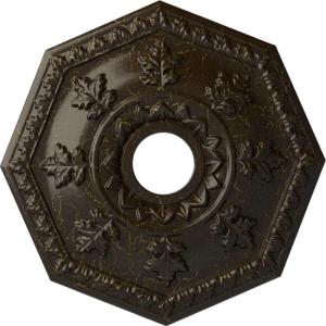 imageEkena Millwork CM18NT 18Inch OD x 3 12Inch ID x 1 12Inch Nottingham Ceiling MedallionStone Hearth Crackle Flat Finish