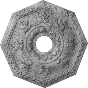 imageEkena Millwork CM18NT 18Inch OD x 3 12Inch ID x 1 12Inch Nottingham Ceiling MedallionUltra Pure White Crackle Flat Finish
