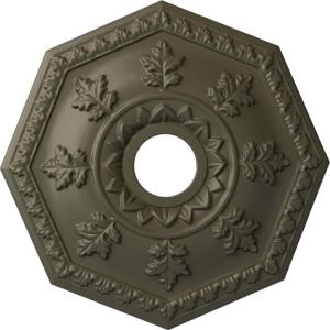imageEkena Millwork CM18NT 18Inch OD x 3 12Inch ID x 1 12Inch Nottingham Ceiling MedallionWitch Hazel Flat Finish