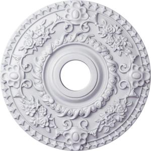 imageEkena Millwork CM18RO 18Inch OD x 3 12Inch ID x 1 12Inch P Rose Ceiling MedallionFactory Primed