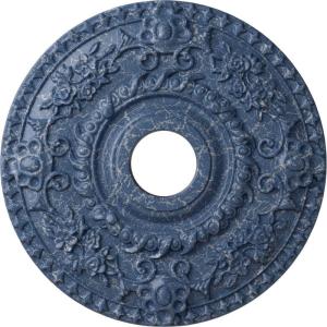 imageEkena Millwork CM18RO 18Inch OD x 3 12Inch ID x 1 12Inch P Rose Ceiling MedallionHandPainted Americana Crackle