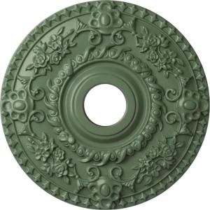 imageEkena Millwork CM18RO 18Inch OD x 3 12Inch ID x 1 12Inch P Rose Ceiling MedallionHandPainted Athenian Green