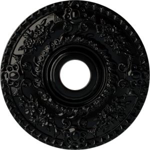imageEkena Millwork CM18RO 18Inch OD x 3 12Inch ID x 1 12Inch P Rose Ceiling MedallionHandPainted Black Pearl