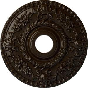 imageEkena Millwork CM18RO 18Inch OD x 3 12Inch ID x 1 12Inch P Rose Ceiling MedallionHandPainted Bronze