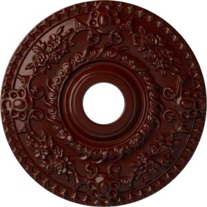 imageEkena Millwork CM18RO 18Inch OD x 3 12Inch ID x 1 12Inch P Rose Ceiling MedallionHandPainted Brushed Mahogany