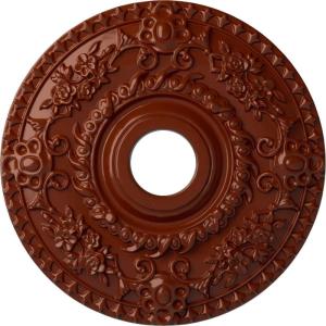 imageEkena Millwork CM18RO 18Inch OD x 3 12Inch ID x 1 12Inch P Rose Ceiling MedallionHandPainted Firebrick