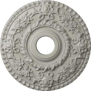 imageEkena Millwork CM18RO 18Inch OD x 3 12Inch ID x 1 12Inch P Rose Ceiling MedallionHandPainted Pot of Cream