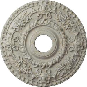 imageEkena Millwork CM18RO 18Inch OD x 3 12Inch ID x 1 12Inch P Rose Ceiling MedallionHandPainted Pot of Cream Crackle