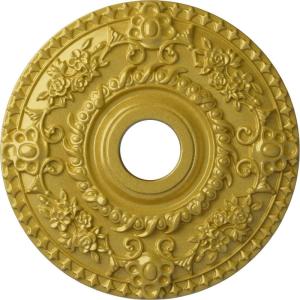 imageEkena Millwork CM18RO 18Inch OD x 3 12Inch ID x 1 12Inch P Rose Ceiling MedallionHandPainted Rich Gold
