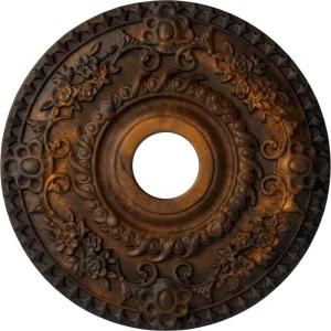 imageEkena Millwork CM18RO 18Inch OD x 3 12Inch ID x 1 12Inch P Rose Ceiling MedallionHandPainted Rust